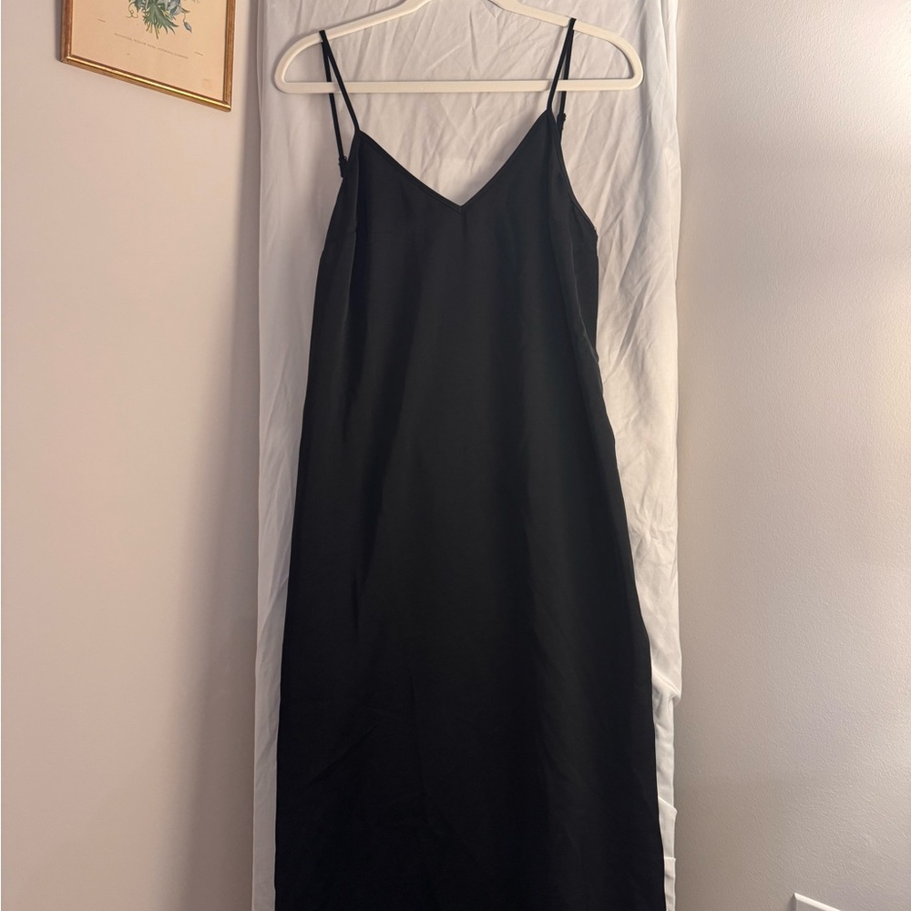 Satin Black Slip Dress